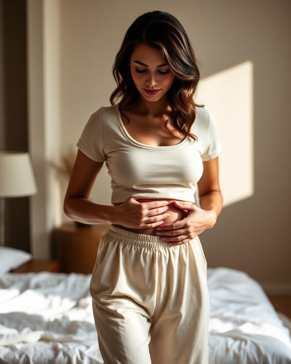 Diástasis de rectos abdominales en mujer tras el embarazo tratada con abdominoplastia y plicatura en Instituto Rubí